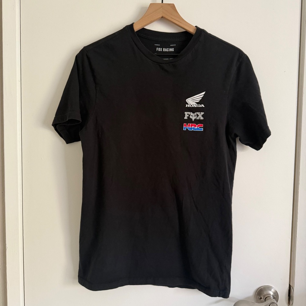 Fox Racing Honda HRC Factory Alliance Black T-Shirt Mens Small Streetwear